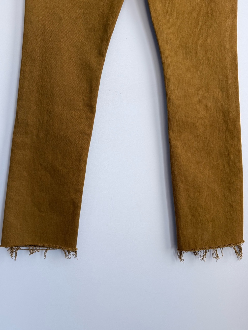 MOTHER Mid Rise Dazzler Ankle Fray Tapenade Brown Olive Jeans 27 NWOT - Picture 8 of 16